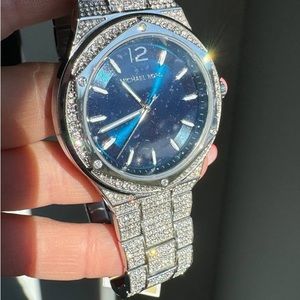 Michael Kors Lennox Three-Hand Stainless Steel Watch MK6990